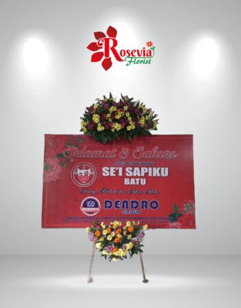 Papan Bunga Happy Wedding – Palangkaraya