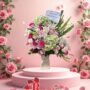 Rangkaian Bunga Meja Pink Elegan – Bunga Meja Palangkaraya