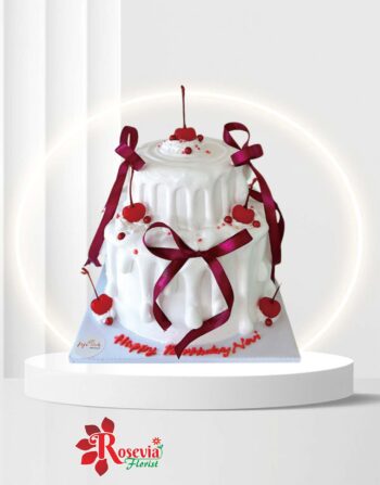Kue Ulang Tahun Elegant White Cherry Palangkaraya